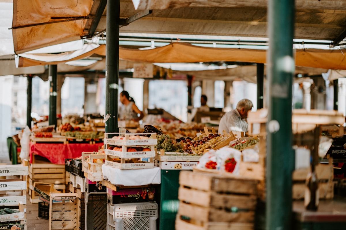 Bustling traditional market lane with brassware and regional crafts in Kawardha Sadar Bazaar